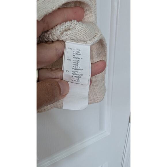 Gap Factory Cream Boat Neck Lightweight Textured Knit Sweater - Picture 4 of 6